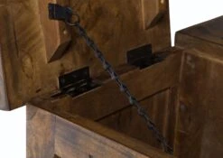 Truhe Mango 76x51x46 Braun Lackiert RAILWAY #434 -Massivmoebel24 09 900 772 3028 05