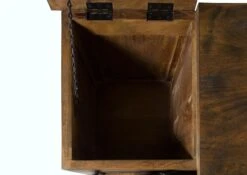 Truhe Mango 76x51x46 Braun Lackiert RAILWAY #434 -Massivmoebel24 09 900 772 3028 06