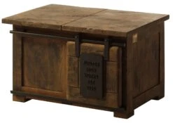 Truhe Mango 76x51x46 Braun Lackiert RAILWAY #434 -Massivmoebel24 09 900 772 3028 09