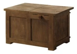 Truhe Mango 76x51x46 Braun Lackiert RAILWAY #434 -Massivmoebel24 09 900 772 3028 10