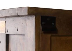 Kommode Mango 50x30x120 Braun Lackiert RAILWAY #481 -Massivmoebel24 09 900 772 3081 07