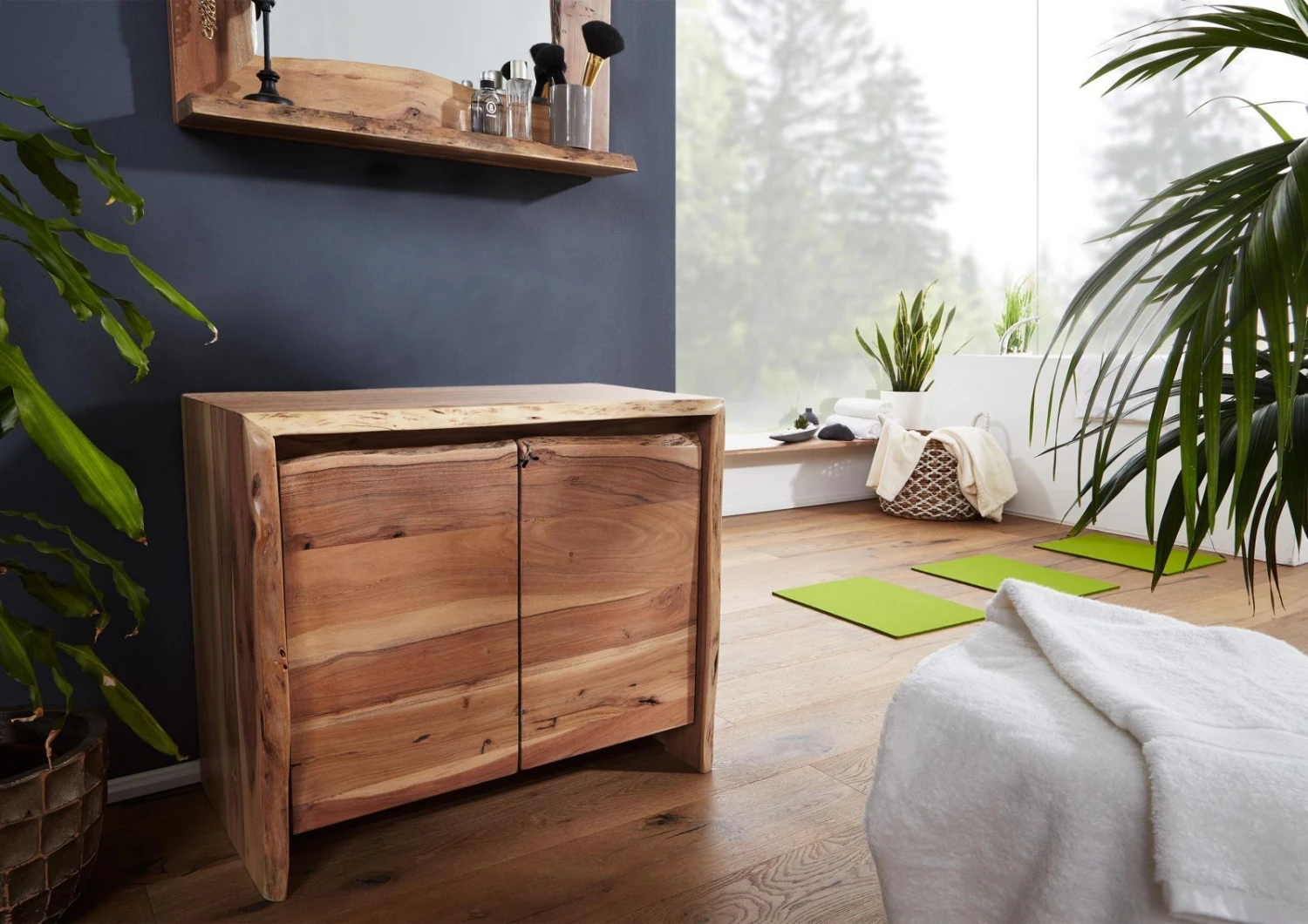 PURE ACACIA #611 Mobiletto In Legno Di Acacia - Laccato / Natur 70x40x60 3 PURE ACACIA #611 Mobiletto In Legno Di Acacia - Laccato / Natur 70x40x60