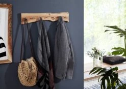 PURE ACACIA #712 Appentiabiti In Legno Di Acacia - Laccato / Natur 70x5x10