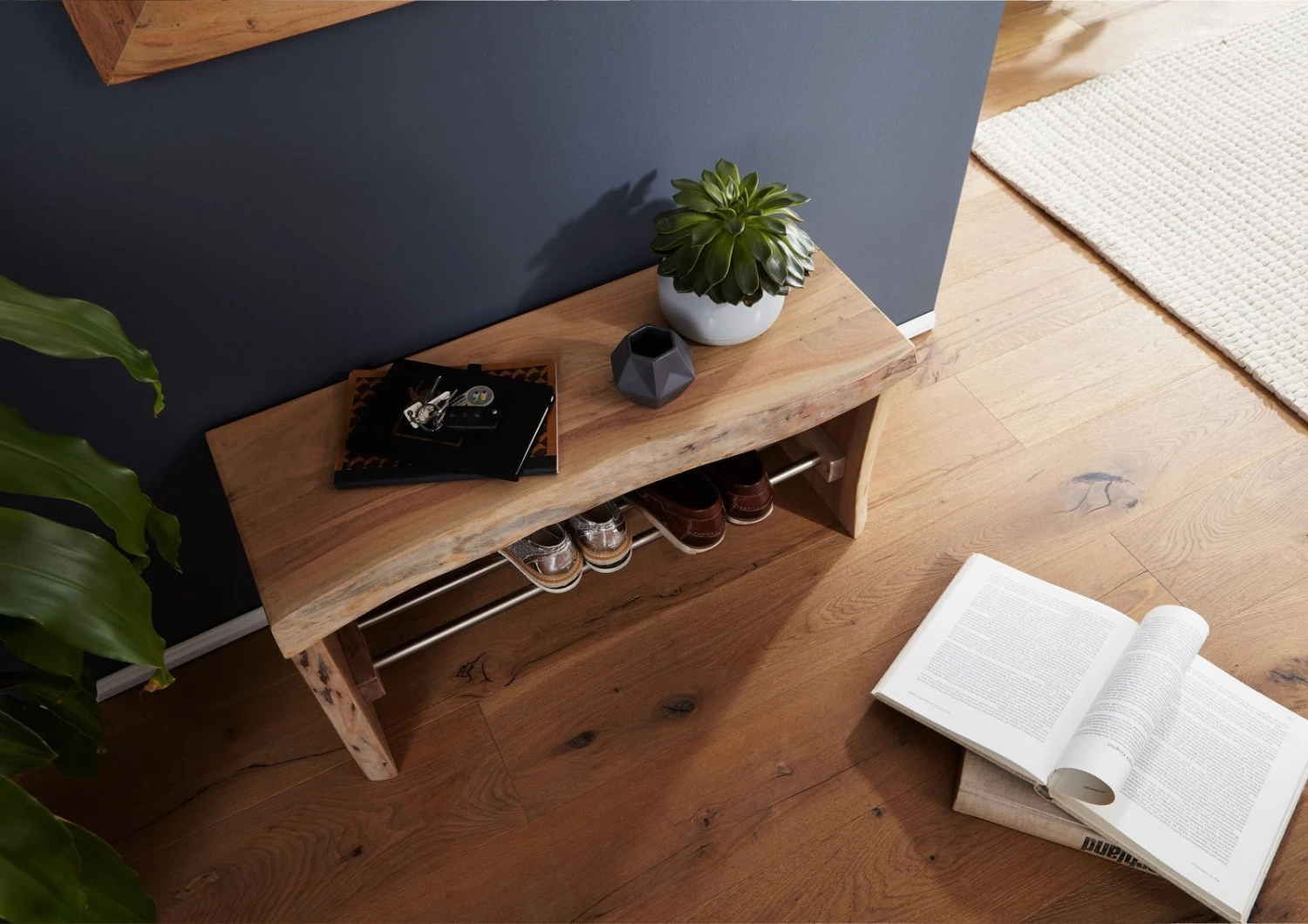 PURE ACACIA #716 Scarpiera In Legno Di Acacia - Laccato / Natur 81x30x40 4 PURE ACACIA #716 Scarpiera In Legno Di Acacia - Laccato / Natur 81x30x40 - immagine 2