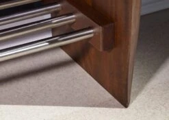 PURE ACACIA #816 Scarpiera In Legno Di Acacia - Laccato / Marrone 81x30x40 -Massivmoebel24 09 900 886 8016 3