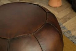 Sgabello 58x58x38 Marrone CHESTERFIELD #19 -Massivmoebel24 09 900 890 0019 5