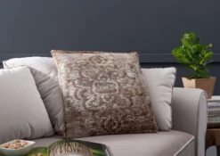 BOSTON Cuscino In Stile Vintage - Beige 50x50x10