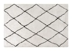 KAFET Tappeto - Bianco / Nero 150x80