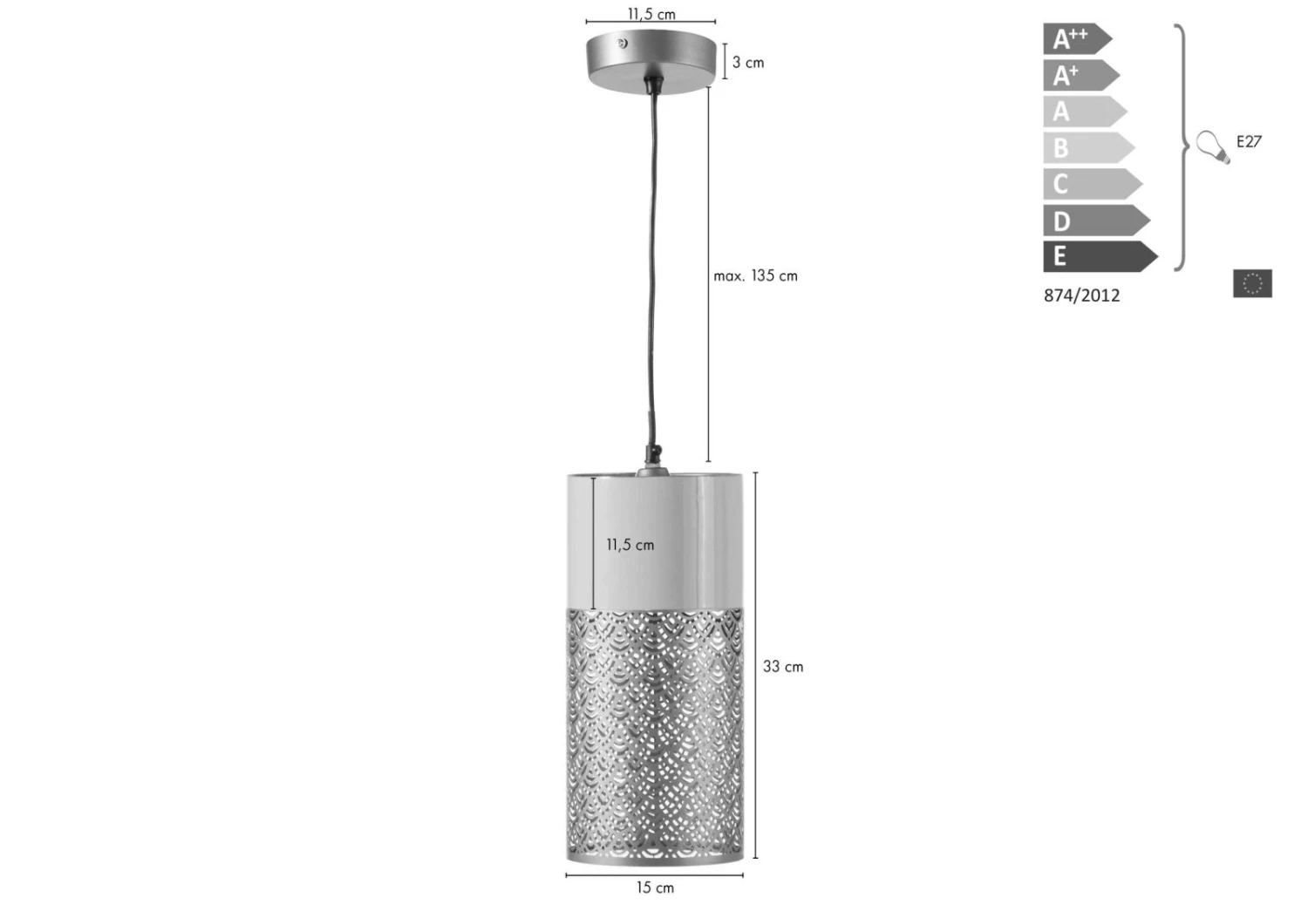 Lampada A Sospensione 15x15x33 Color Oro LOS ANGELES #80 8 Lampada A Sospensione 15x15x33 Color Oro LOS ANGELES #80 - immagine 6