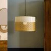 Lampada A Sospensione 30x30x20 Color Oro LOS ANGELES #81 -Massivmoebel24 09 916 891 0081 01