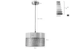 Lampada A Sospensione 30x30x20 Color Oro LOS ANGELES #81 16 Lampada A Sospensione 30x30x20 Color Oro LOS ANGELES #81 -Massivmoebel24 09 916 891 0081 08