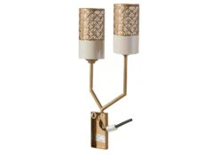 Luce A Parete 27x12x57 Color Oro LOS ANGELES #82 -Massivmoebel24 09 916 891 0082 10