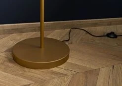 Lampada Da Terra 25x25x152 Color Oro LOS ANGELES #83 -Massivmoebel24 09 916 891 0083 07