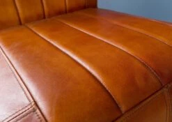 IRON LABEL #21 Poltrona In Vera Pelle - Cognac 59x84x85 -Massivmoebel24 09 920 890 0021 4