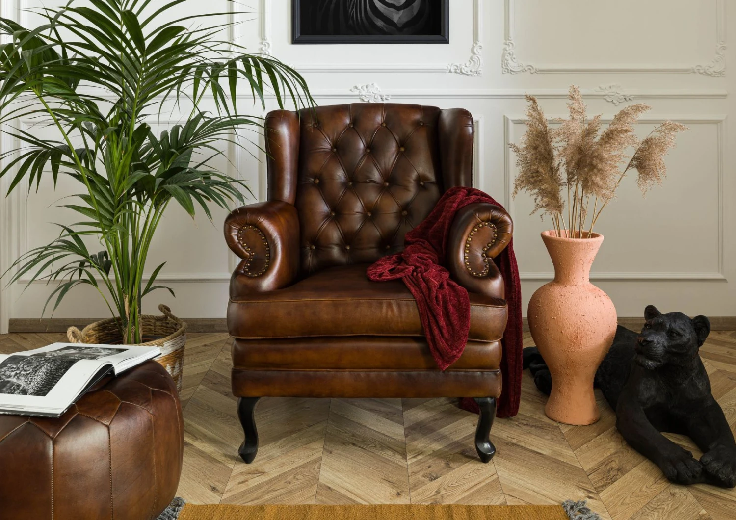 CHESTERFIELD #101 Poltron In Vera Pella - Marrone 88x80x108 5 CHESTERFIELD #101 Poltron In Vera Pella - Marrone 88x80x108 - immagine 3