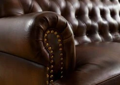 CHESTERFIELD #107 Divano 3 Posti - Vera Pelle / Marrone 196x84x94 13 CHESTERFIELD #107 Divano 3 Posti - Vera Pelle / Marrone 196x84x94 -Massivmoebel24 09 920 890 1007 4