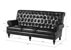 CHESTERFIELD #107 Divano 3 Posti - Vera Pelle / Marrone 196x84x94 16 CHESTERFIELD #107 Divano 3 Posti - Vera Pelle / Marrone 196x84x94 -Massivmoebel24 09 920 890 1007 8