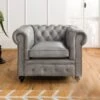 CHESTERFIELD #202 Poltrona - Vera Pelle / Grigio 105x82x75 2 CHESTERFIELD #202 Poltrona - Vera Pelle / Grigio 105x82x75 -Massivmoebel24 09 920 890 2020 1
