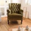 CHESTERFIELD #301 Poltrona In Vera Pelle - Verde 88x80x108 1 CHESTERFIELD #301 Poltrona In Vera Pelle - Verde 88x80x108 -Massivmoebel24 09 920 890 3001 1