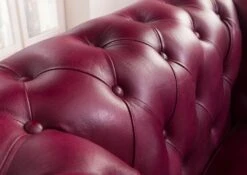 CHESTERFIELD #402 Poltrona - Vera Pelle / Rosso 105x82x75 -Massivmoebel24 09 920 890 4020 5