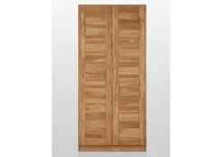 Armadio In Legno Di Quercia Selvatica 96x61x207 Quercia Naturale Oliato KONSTANZ #001