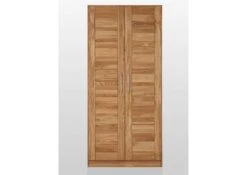 Armadio In Legno Di Quercia Selvatica 96x61x207 Quercia Naturale Oliato KONSTANZ #001 -Massivmoebel24 17 612 002 2002 9