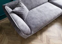 Ecksofa 277x173x76 Polyester Grau GENT -Massivmoebel24 31 920 100 0009 5