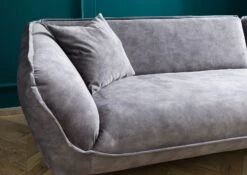 Ecksofa 277x173x76 Polyester Grau GENT -Massivmoebel24 31 920 100 0009 6