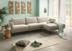 TRIENT Divano Angolare - Stoffa/ Beige 285x161x81 -Massivmoebel24 31 920 100 0011 3