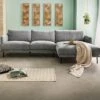 TRIENT Ecksofa 285x161x81 Polyester Grau -Massivmoebel24 31 920 100 0012 1