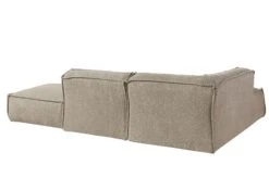 RAVENNA Divano Angolare Con Poggia Piedi - Stoffa / Taupe 195x220x79 -Massivmoebel24 31 920 100 0022 10