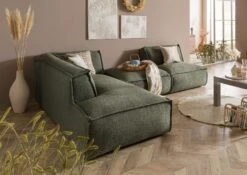 RAVENNA Divano Angolare Con Poggia Piedi - Stoffa / Verde 195x220x79 14 RAVENNA Divano Angolare Con Poggia Piedi - Stoffa / Verde 195x220x79 -Massivmoebel24 31 920 100 0023 03