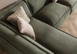 RAVENNA Divano Angolare Con Poggia Piedi - Stoffa / Verde 285x220x79 -Massivmoebel24 31 920 100 0023 05