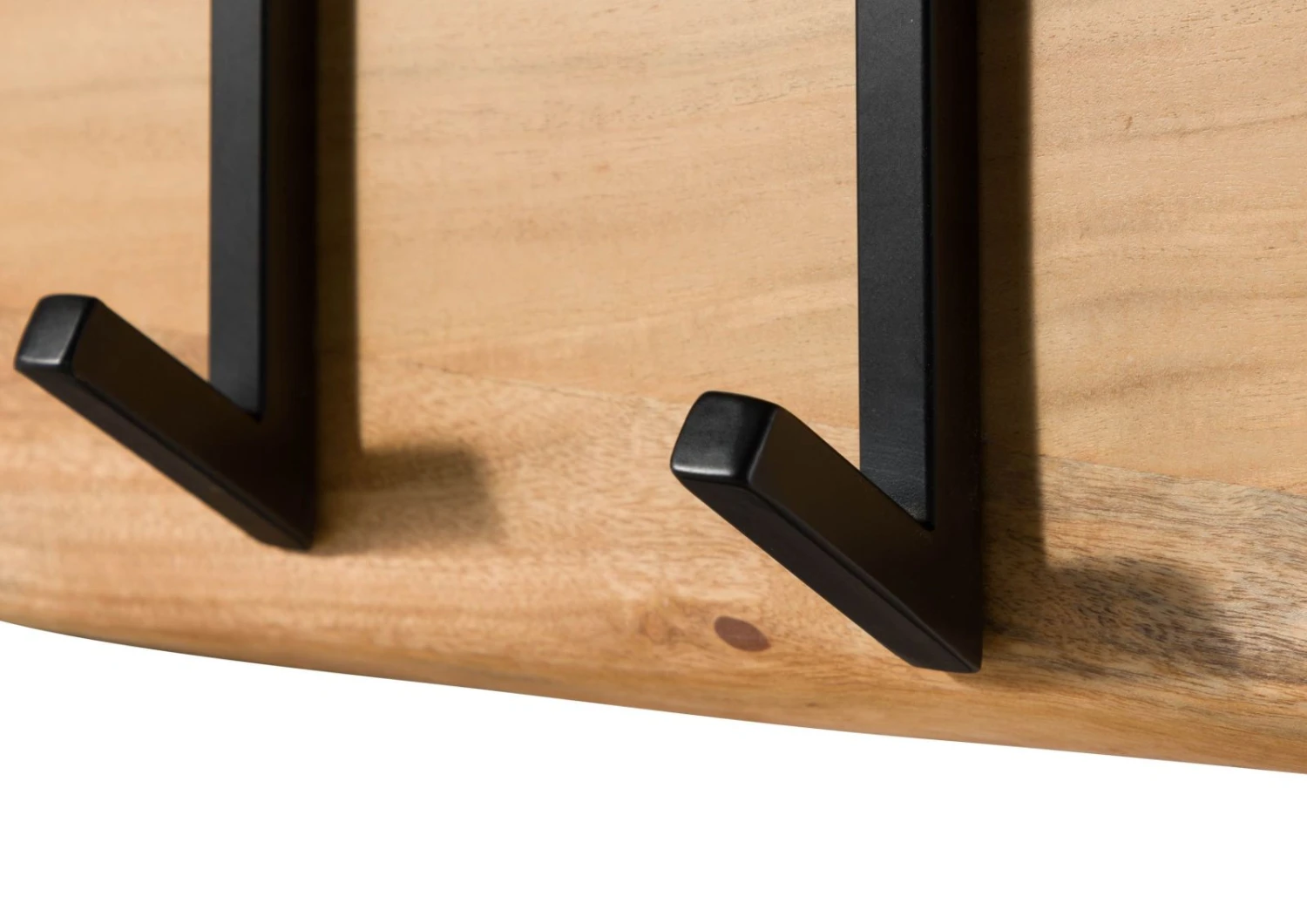 Guardaroba In Legno Di Acacia 100x3x25 Laccato Naturale MELBOURNE #105 4 Guardaroba In Legno Di Acacia 100x3x25 Laccato Naturale MELBOURNE #105 - immagine 2