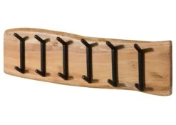 Guardaroba In Legno Di Acacia 100x3x25 Laccato Naturale MELBOURNE #105