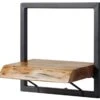 Mensola In Legno Di Acacia 32x22x32 Laccato Naturale MELBOURNE #116