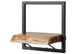 Mensola In Legno Di Acacia 32x22x32 Laccato Naturale MELBOURNE #116