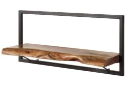 Mensola In Legno Di Acacia 70x22x32 Laccato Naturale MELBOURNE #118