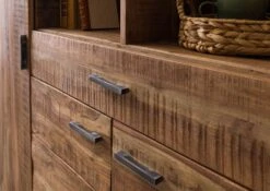 BARK #115 Credenza In Legno Di Acacia - Laccato / Naturale 140x40x150 18 BARK #115 Credenza In Legno Di Acacia - Laccato / Naturale 140x40x150 -Massivmoebel24 33 310 106 0115 07