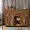 BARK #114 Credenza In Legno Di Acacia Laccato / Natur 145x40x101 2 BARK #114 Credenza In Legno Di Acacia Laccato / Natur 145x40x101 -Massivmoebel24 33 310 406 0114 1