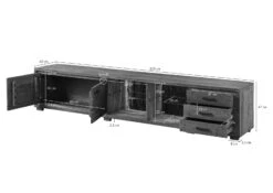 BARK #116 Mobile TV In Legno Di Acacia - Laccato / Naturale 235x40x47 19 BARK #116 Mobile TV In Legno Di Acacia - Laccato / Naturale 235x40x47 -Massivmoebel24 33 313 406 0116 08 1