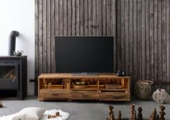 BARK #117 Mobile TV In Legno Di Acacia - Laccato / Naturale 175x40x47 15 BARK #117 Mobile TV In Legno Di Acacia - Laccato / Naturale 175x40x47 -Massivmoebel24 33 313 406 0117 04