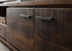 BARK #210 Mobile TV In Legno Di Acacia - Laccato / Marrone Scuro 220x40x47 -Massivmoebel24 33 313 406 0210 06