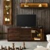 BARK #212 Mobile Tv In Legno Di Acacia Laccato / Marrone 175x40x63 2 BARK #212 Mobile Tv In Legno Di Acacia Laccato / Marrone 175x40x63 -Massivmoebel24 33 313 406 0212 1