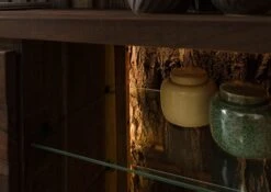 BARK #213 Mobile Tv In Legno Di Acacia Laccato / Marrone 200x40x63 -Massivmoebel24 33 313 406 0213 5