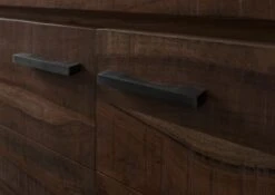 BARK #213 Mobile Tv In Legno Di Acacia Laccato / Marrone 200x40x63 -Massivmoebel24 33 313 406 0213 6