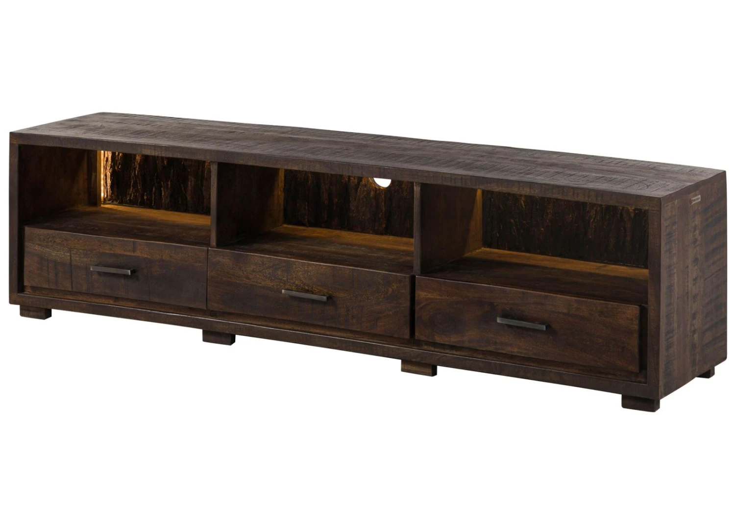 BARK #217 Mobile TV In Legno Di Acacia - Laccato / Marrone Scuro 175x40x47 11 BARK #217 Mobile TV In Legno Di Acacia - Laccato / Marrone Scuro 175x40x47 - immagine 9