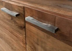 Vetrina In Legno Di Acacia 98x40x180 Acacia Naturale Laccato BARK #109 17 Vetrina In Legno Di Acacia 98x40x180 Acacia Naturale Laccato BARK #109 -Massivmoebel24 33 320 406 0109 6