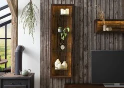 BARK #204 Mobile Pensile In Legno Di Acacia Laccato / Marrone 45x30x145