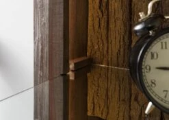 BARK #204 Mobile Pensile In Legno Di Acacia Laccato / Marrone 45x30x145 -Massivmoebel24 33 320 406 0204 4